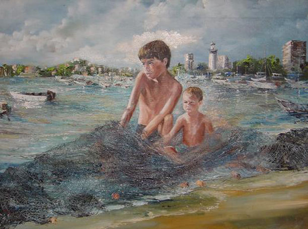 playa manzanillo Oil Canvas