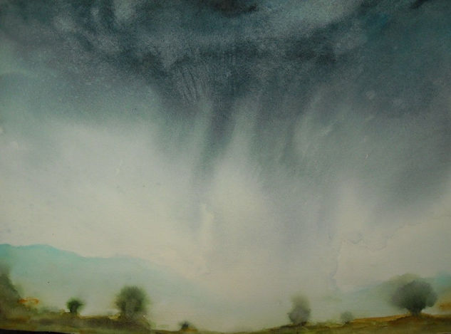 TORMENTA EN EL VALLE Watercolour Paper Landscaping