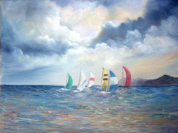 regata Óleo Lienzo