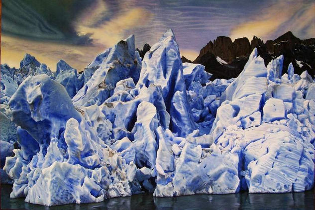 Glaciar Grey Oil Canvas Landscaping