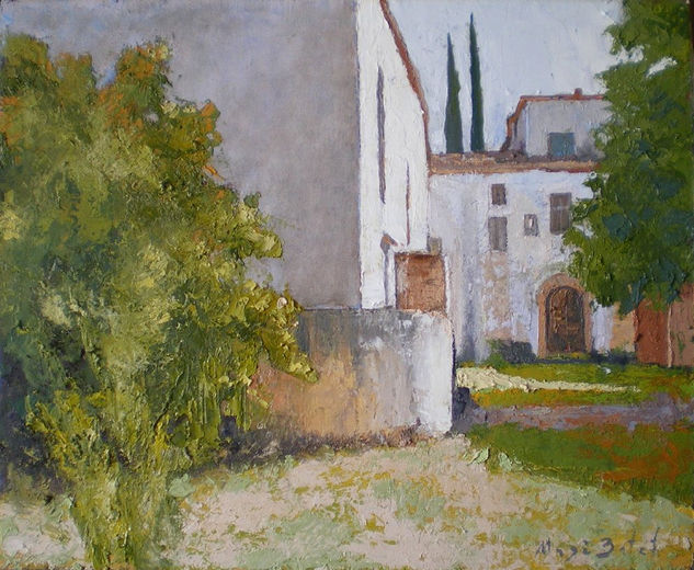 Casona (entrada lateral) Oil Canvas Landscaping