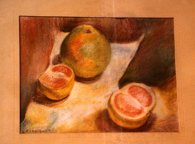 Pomelos Pastel Papel Paisaje