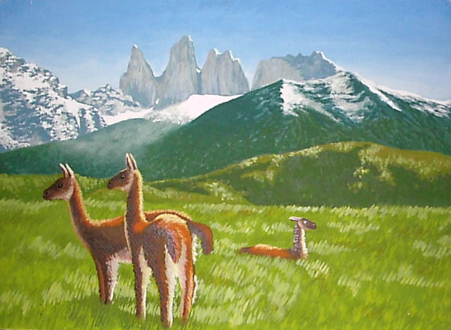 Torres del Paine Oil Panel Landscaping