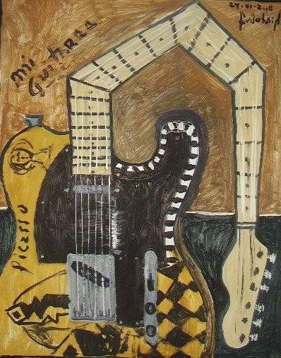 mi telecaster Oil Canvas Landscaping