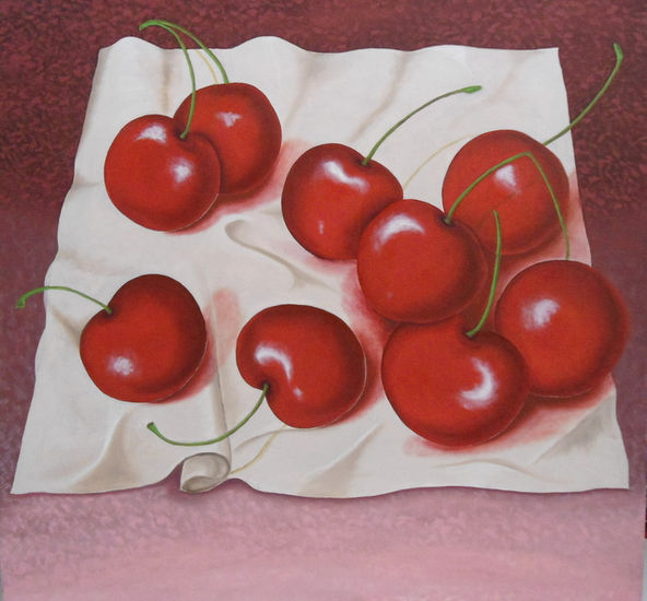 cerezas Oil Canvas Still Life Paintings