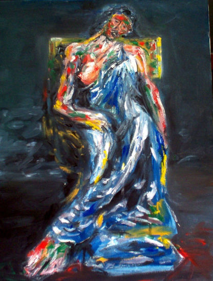 agonia Oil Canvas Figure Painting