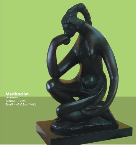 Meditación - 1999 Bronce Figurativa