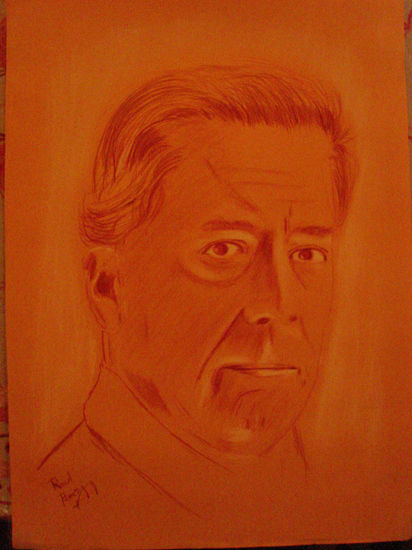 Mario Vargas Llosa Charcoal