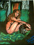 mujer con gato