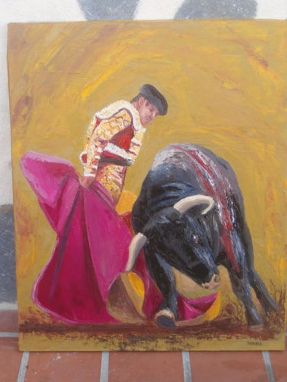 recorte con capote Oil Canvas Figure Painting