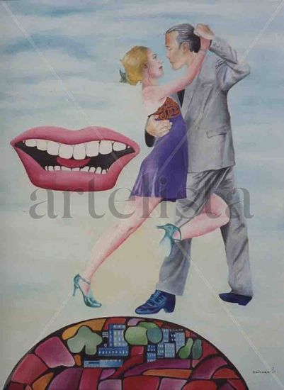 Tango Oil Canvas Figure Painting