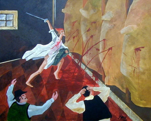 BATALLA CON LOS CUEROS DE VINO