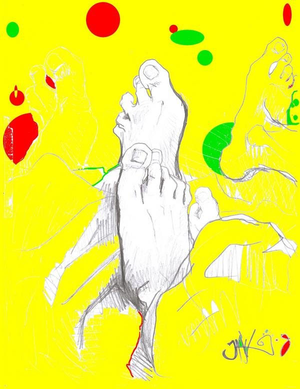 desnudo de Pies ----auto retrato (rasta)