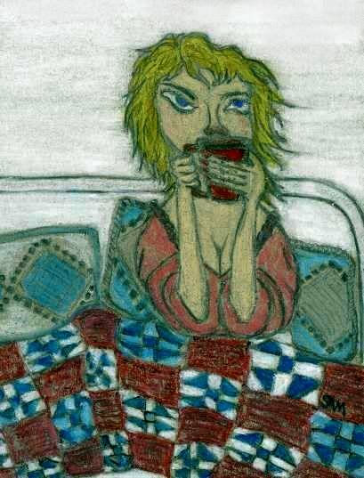 chica del café