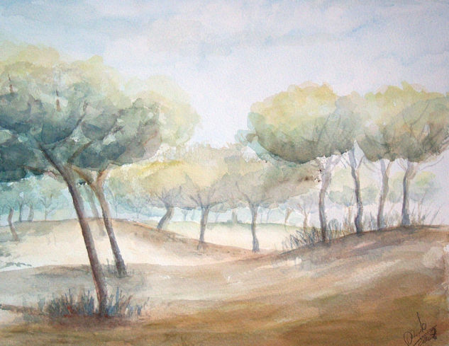 El Pinar Watercolour Paper Landscaping