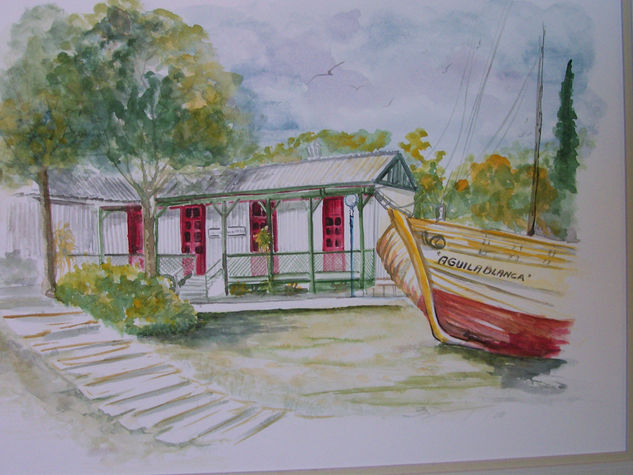 MUSEO DEL PUERTO DE ING. WHITE,argentina Watercolour Paper Landscaping