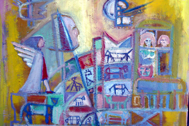 ciudad angelada Oil Canvas Others