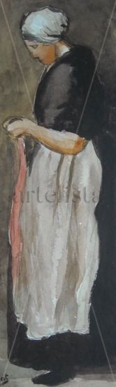 Acuarela en homenaje a Van Gogh Acuarela Cartulina Figura