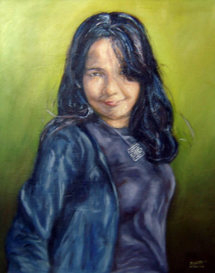 Janette L. R. S. Oil Canvas Portrait