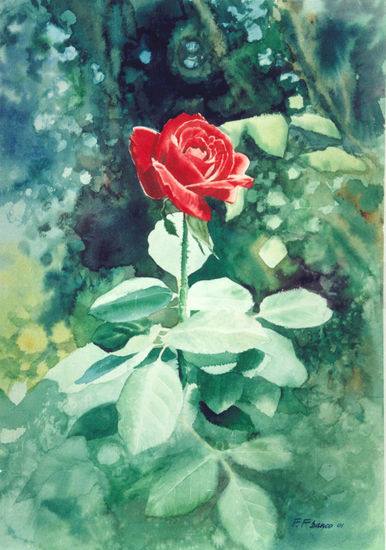 La rosa Watercolour Paper Floral Painting