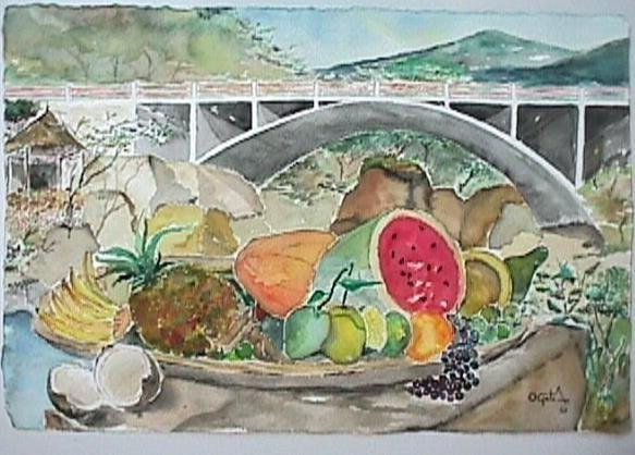 Puente Hurtado Watercolour Paper Still Life Paintings