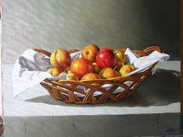 Cesto con ciruelas