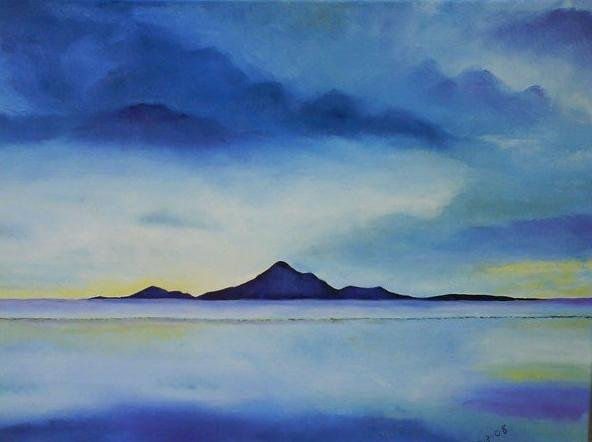 Puesta de sol Oil Canvas Marine Painting