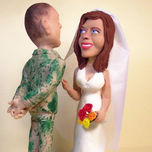 caricatura escultura, top  para pastel de bodas thumbnail 1