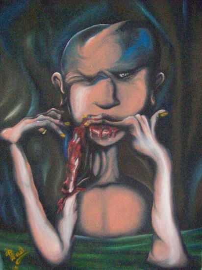 deglución Oil Canvas Figure Painting