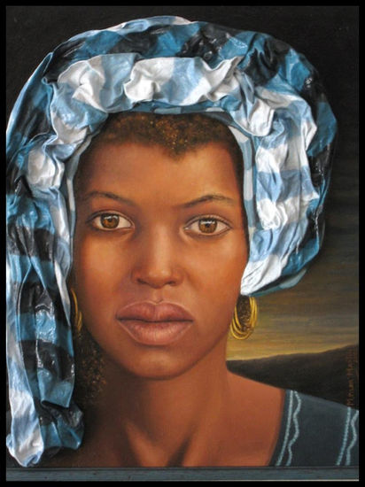 Mujer Africana Oil Canvas Portrait