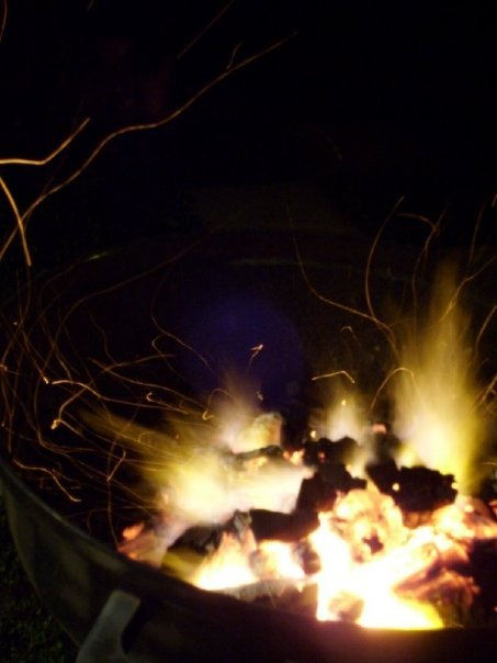 preparando el fuego
