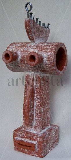 Escultura "Afrobrasileira - Dagoberto" Pottery Figurative