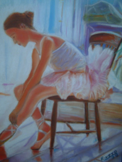 Bailarina Pastel Papel Figura