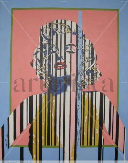 MARILYN - MITO O NEGOCIO Acrylic Canvas Portrait