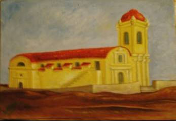 Iglesia de Huanchaco Oil Canvas