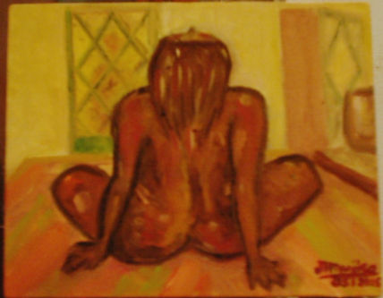 Desnuda de espaldas...