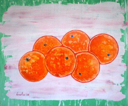 Naranjas Media Mixta Lienzo Bodegones