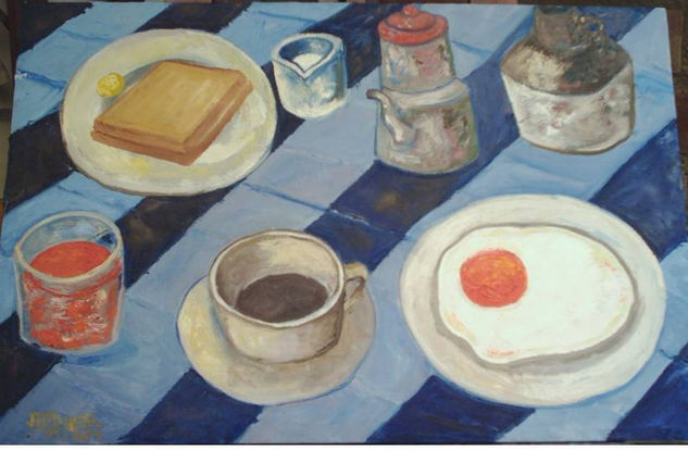 Desayuno con Huevo Oil Canvas