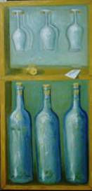 Botellas de Pisco Oil Canvas