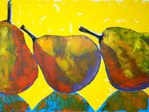 peras en linea Acrylic Canvas Still Life Paintings