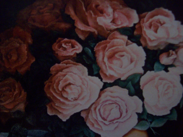 Rosas... Oil Canvas Still Life Paintings