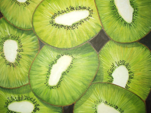 Kiwis 1 Oil Canvas Still Life Paintings