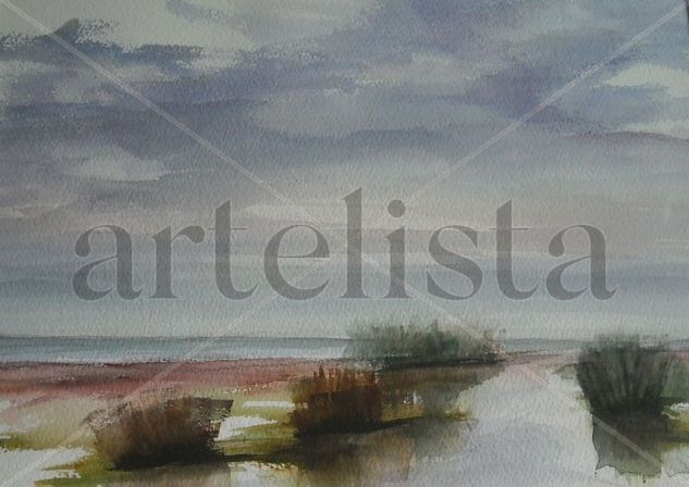 Hospitalet de l´infant Watercolour Card Landscaping