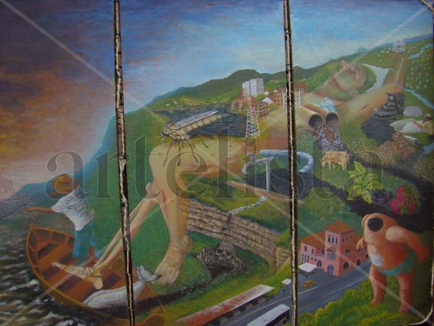 UN DIA DEL SEÑOR RIO BOGOTA Acrylic Canvas Landscaping