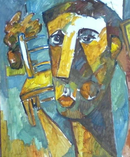 Retrato Imaginado Oil Paper Figure Painting