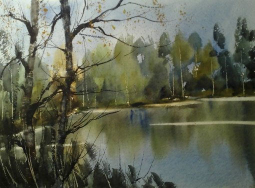 La otra orilla Watercolour Paper Landscaping