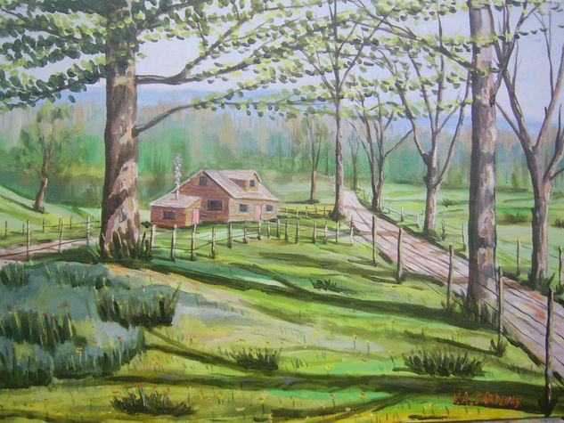 Paisaje, sector la estancia. Acrylic Canvas Landscaping