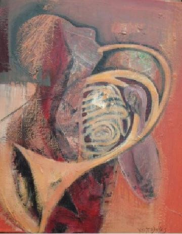 Musica desde adentro Acrylic Canvas Figure Painting