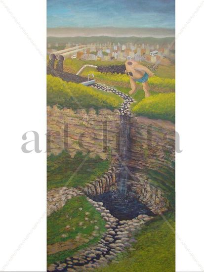 BOGOTA Y EL SALTO DEL TEQUENDAMA Acrylic Canvas Landscaping