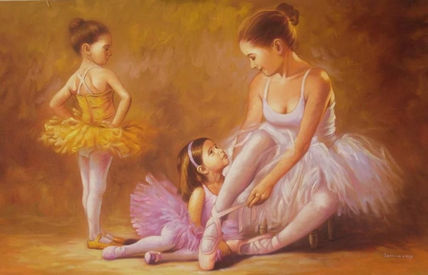 Bailarinas se preparan